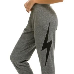 Aviator Nation Bolt Sweatpants Gray and Black XS Excellent Condition